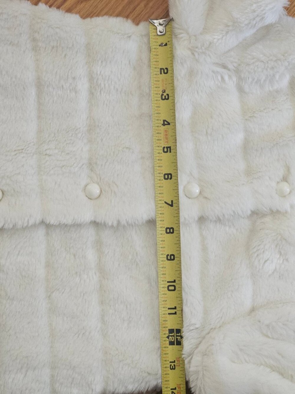 Janie and Jack Bonjour Cream Faux Fur Channel Quilted Jacket Coat Size 3 to 4 - Picture 11 of 11